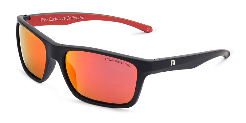 SQUARE⑥ MATTE BLACK RED N by HYPE